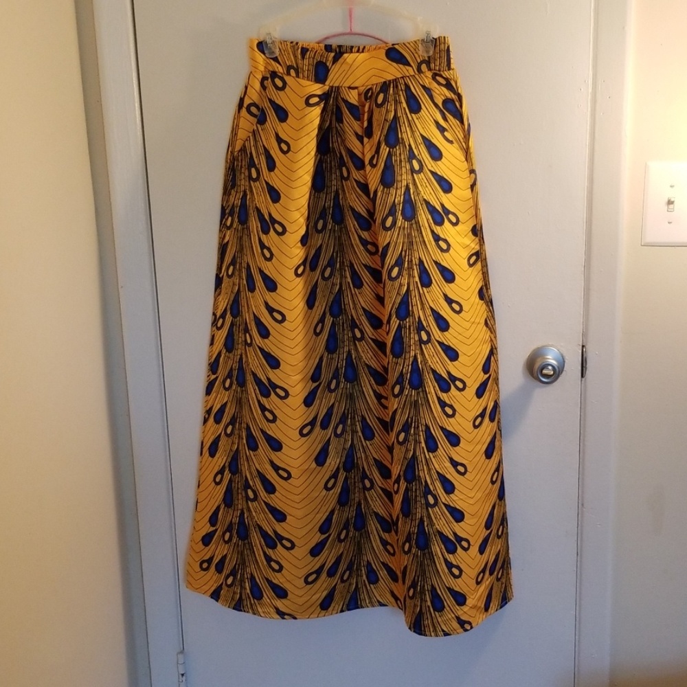 Blue and gold skirt